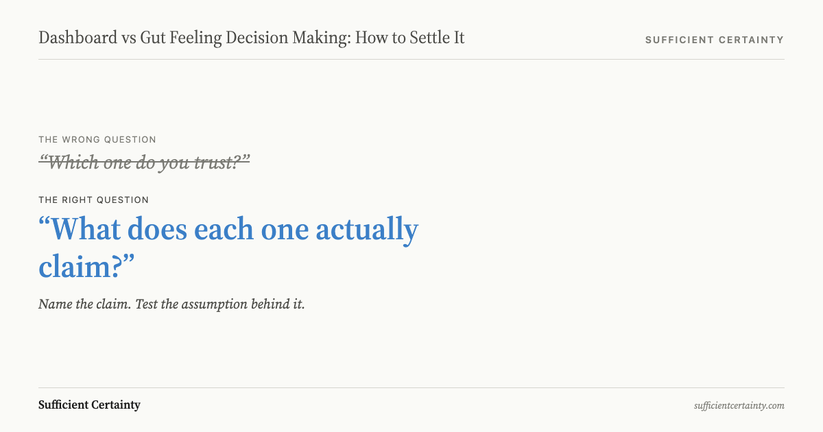 Dashboard metrics point one way while an experienced operator flags a missing production signal